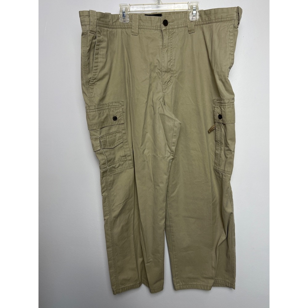 Eddie Bauer Mens Relaxed Fit Cargo Pants Khaki 40x32 Classic‎ Utility Workwear